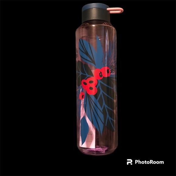 NWT (1) Starbucks 2021 Retired Holiday Water bottle 24 Oz Holly - Picture 2 of 8